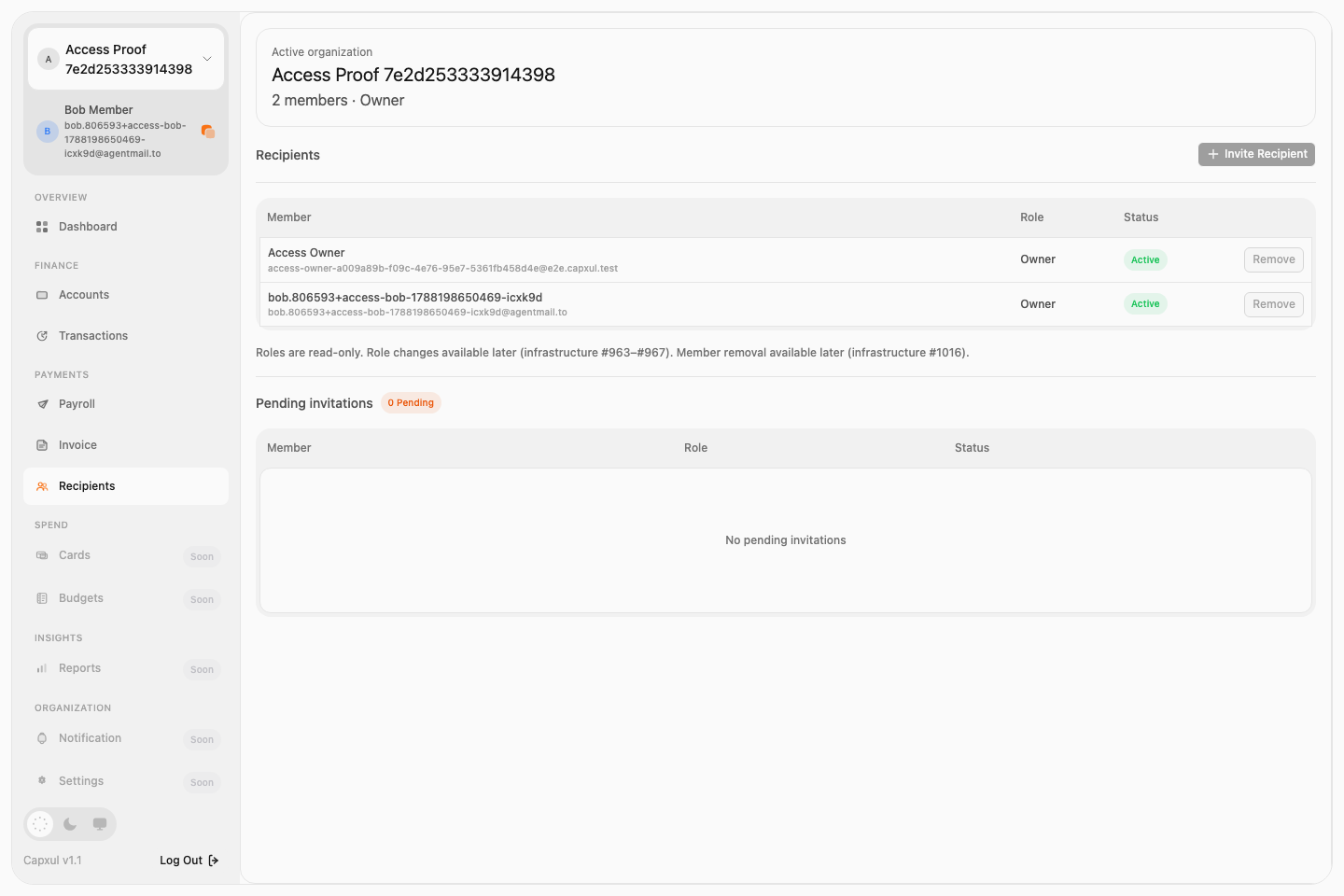 Restricted member manage denied